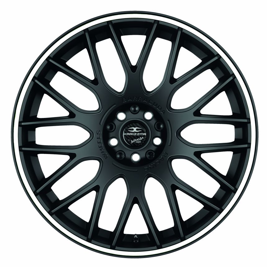 KARIZZMA Mattblack Puresports / Color Trim weiss 7.5x17